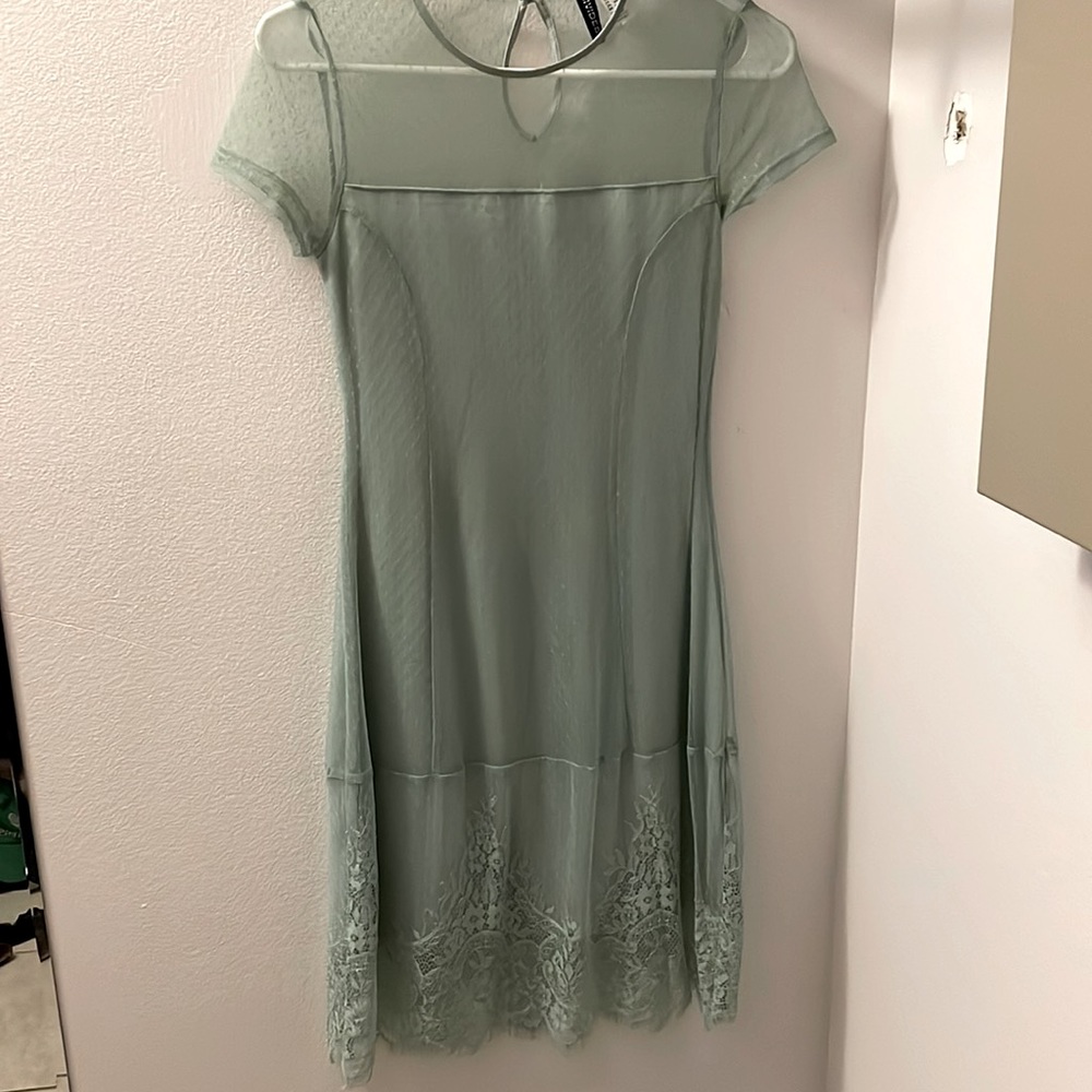 Lace mint dress
